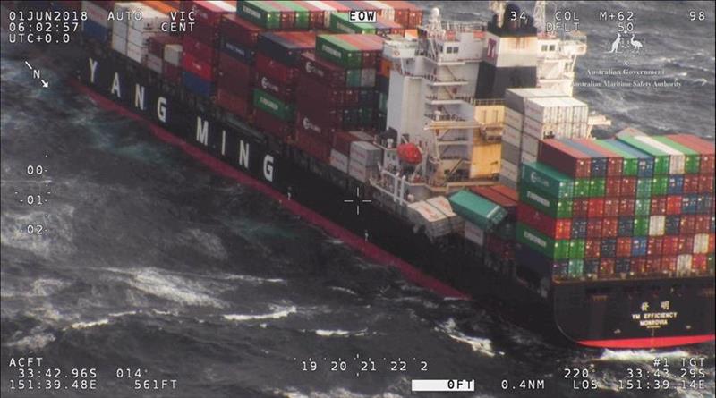 YM Efficiency container spill: What's happening now photo copyright NSW Maritime taken at 