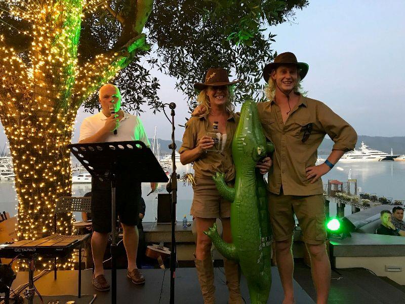 Jackie and Cole from MY BG winning best dressed and overall presentation with their Crocodile Dundee dress up photo copyright AIMEX taken at 