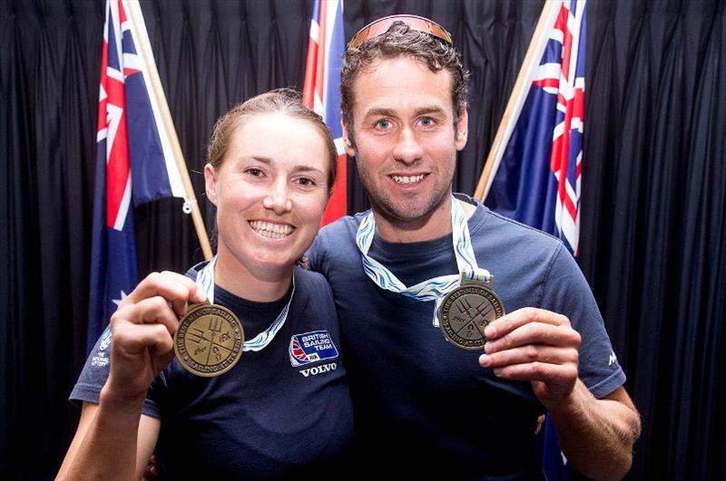 John Gimson and Anna Burnet - 49er, 49erFX and Nacra 17 World Championships 2020 photo copyright Pedro Martinez / Sailing Energy taken at Royal Geelong Yacht Club