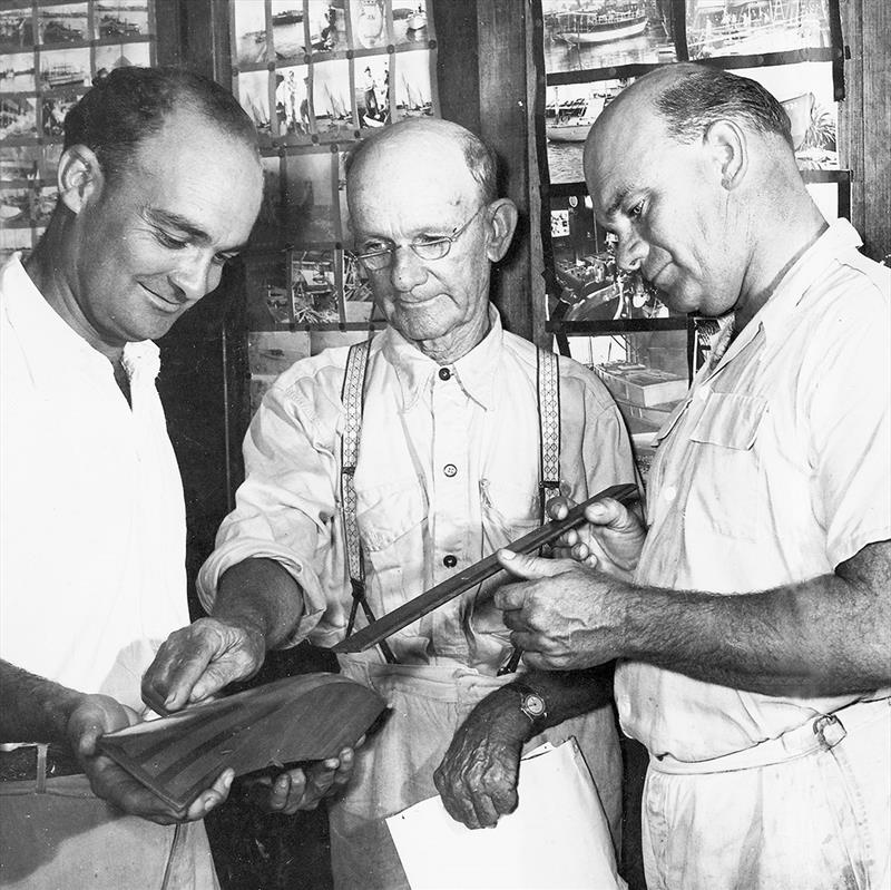 Norman Wright Snr with sons Ron (left) and Norman Jnr (right) - JJ Giltinan Championship  photo copyright Frank Quealey taken at Australian 18 Footers League