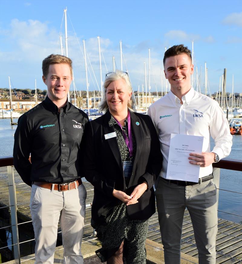 Deborah Layde with Top Cadet Joe Lewis photo copyright UKSA taken at 