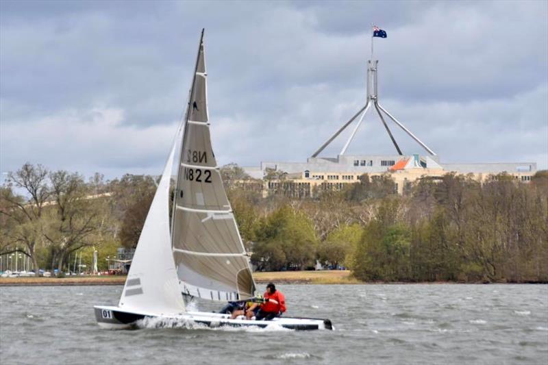 Chris Ablett's Every Frog has his day sailing on Lake Burley Griffin in Canberra - Australian Sharpie Nationals photo copyright Harry Fisher taken at 