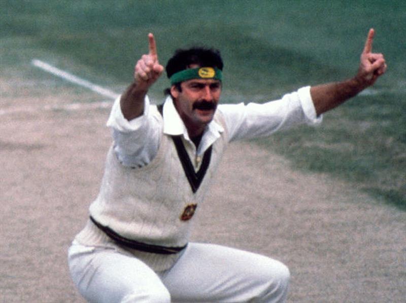 Howzat indeed... The great Dennis Lillee looking for another scalp. So how is he Ump??? photo copyright Photo supplied taken at 