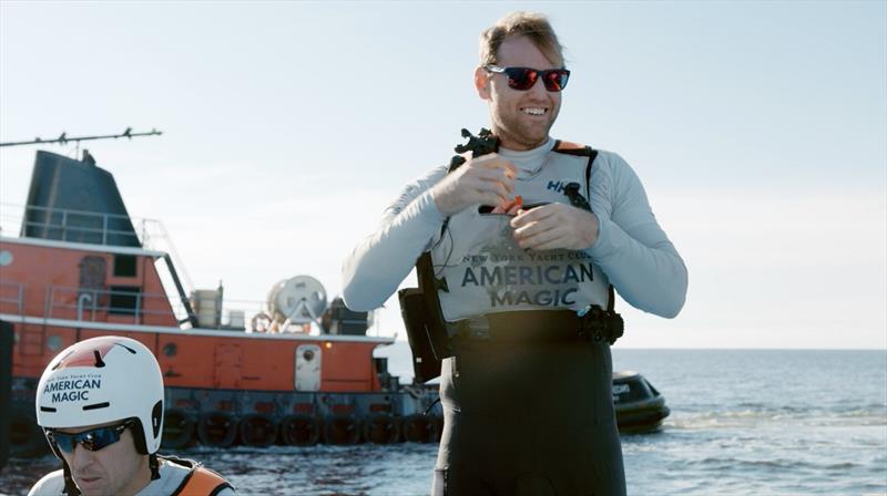 A break in training with teammate and fellow Olympic kayaker Anders Gustafsson. - photo © American Magic