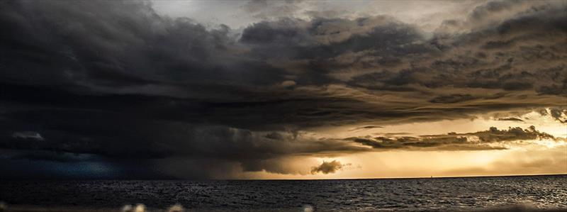 Squall approaching Visit Sanya photo copyright Clipper Race taken at 