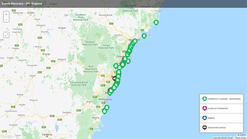 Debris Recovery map photo copyright tfnsw.carto.com taken at 