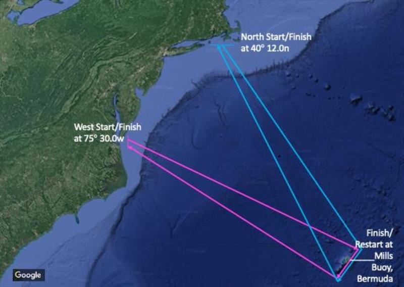 Spirit of Bermuda Charity Rally map photo copyright Bermuda Sloop Foundation taken at 