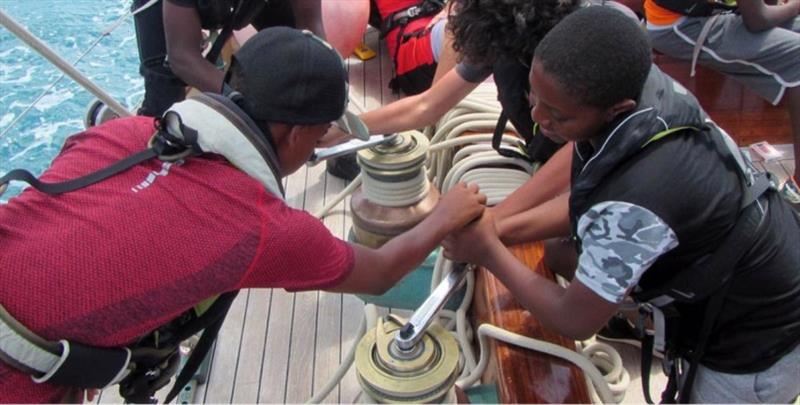 The motto of the Bermuda Sloop Foundation is Changing Lives, One Voyage at a Time, Over Time photo copyright Bermuda Sloop Foundation taken at 