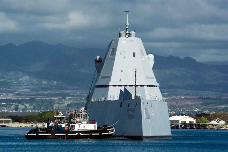 USS Zumwalt - First full-electric power and propulsion ship photo copyright Craig T. Kojima / Honolulu Star-Advertiser taken at 