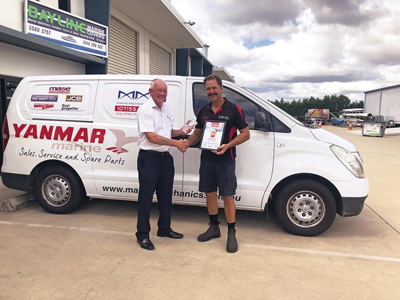 2019 Queensland Marine Dealer of the Year – Marine Mechanical Solutions Ray Harris with Rob Arnold of Marine Mechanical Solutions - photo © Matt Bray
