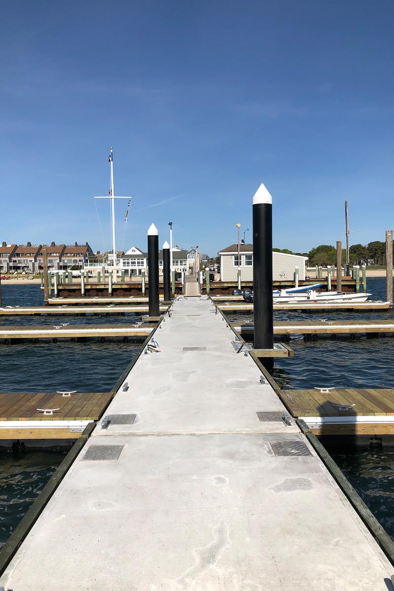 T-head attenuator system and dock walkway array at Hyannis Yacht Club photo copyright Martin Flory Group taken at Hyannis Yacht Club
