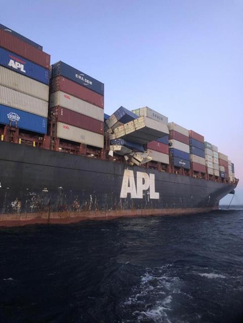 APL England container spill - photo © NSW Maritime