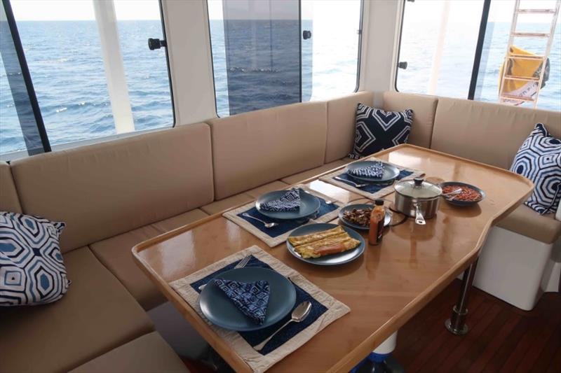 Aquanima 40 - breakfast at dining table - photo © Azura Marine