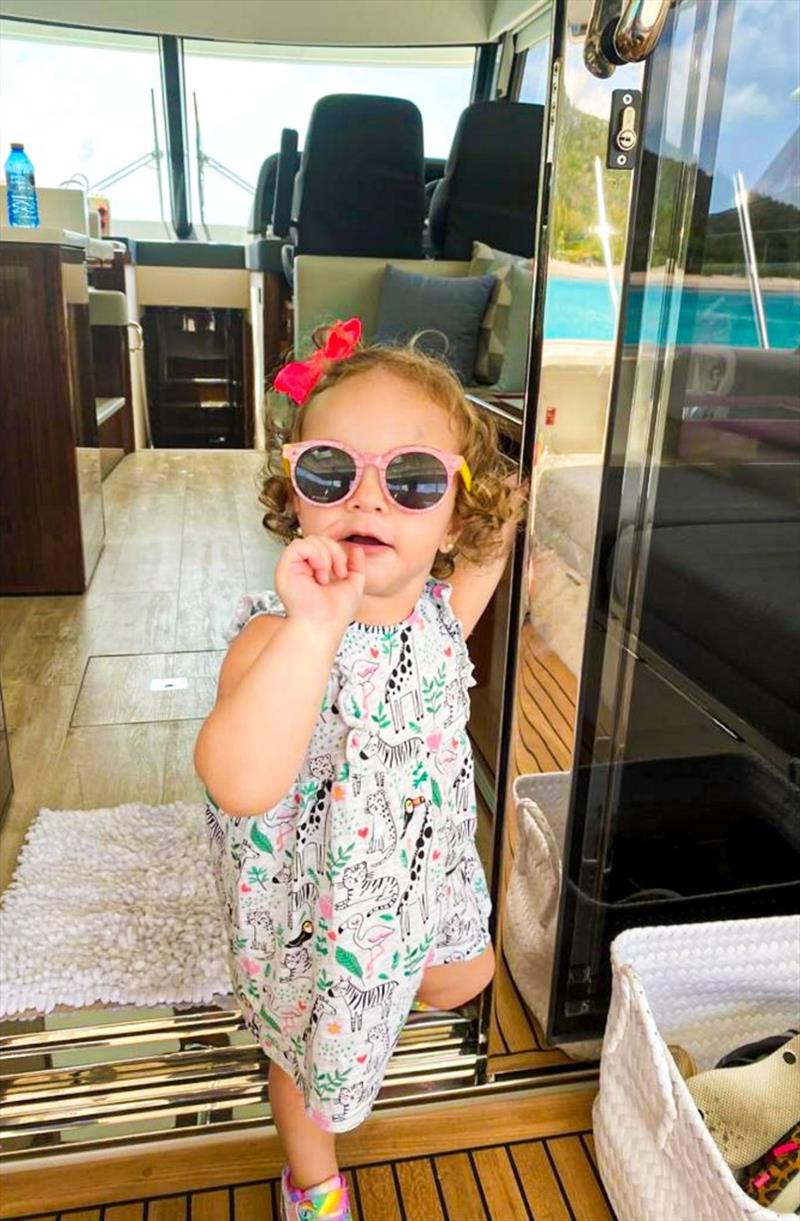 Oh hey there! Elena at home on the water - photo © Riviera Australia