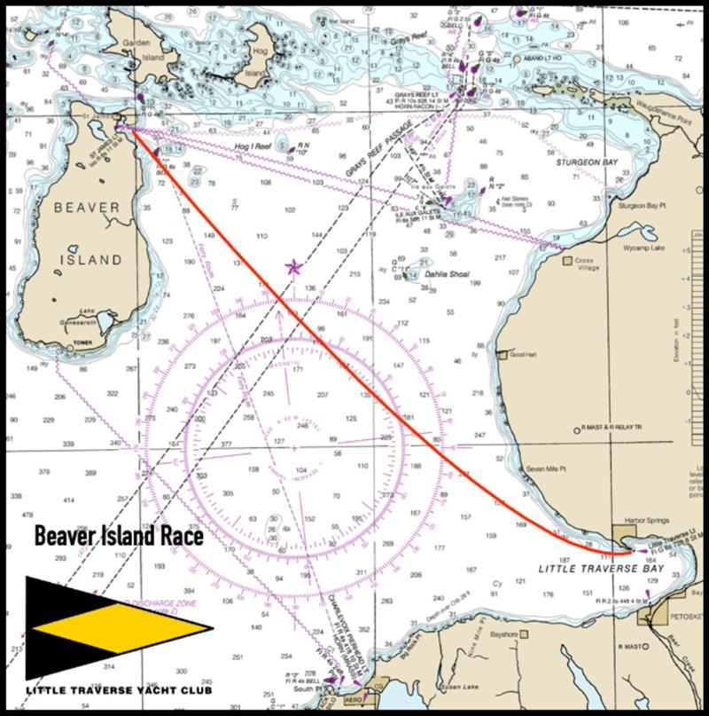 Beaver Island Race area photo copyright Little Traverse Yacht Club taken at Little Traverse Yacht Club
