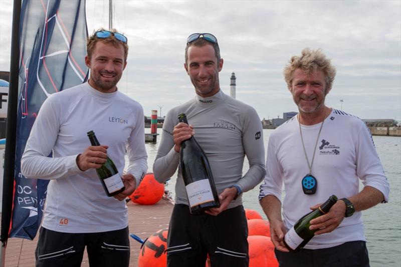 Podium winners - La Solitaire du Figaro Stage 2 photo copyright Alexis Courcoux taken at 