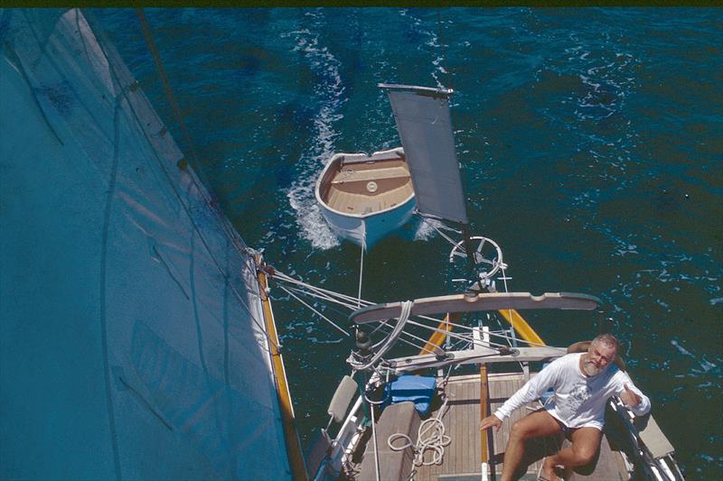 Isla Grande, Larry Pardey at the helm photo copyright Lin Pardey taken at 