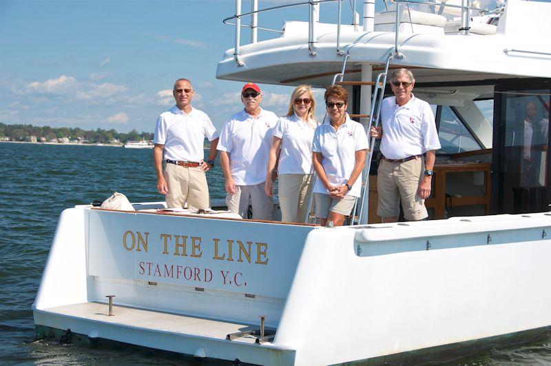 Race committee for the 2020 Stamford Vineyard Race photo copyright Rick Bannerot / ontheflyphoto.net taken at Stamford Yacht Club