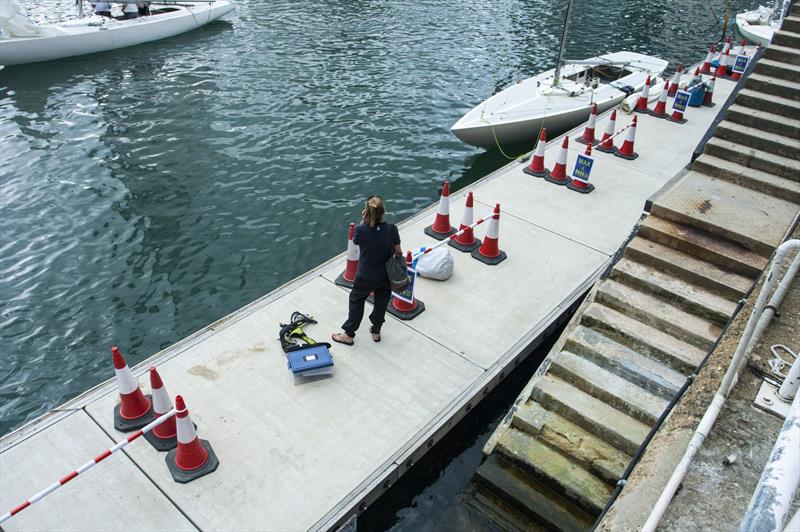 Social distancing on pontoons. Max 4 in a group, min 1.5m between groups photo copyright Guy Nowell taken at 