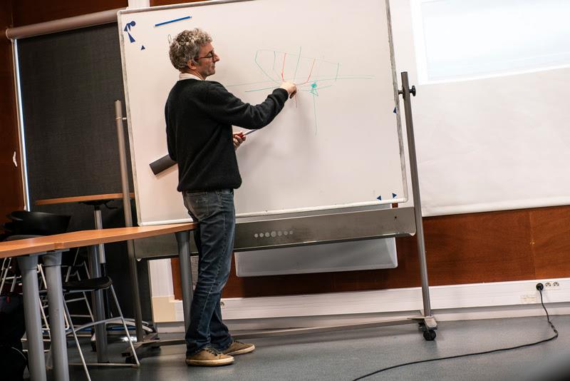 Designer Guillaume Verdier discussing 11th Hour Racing Team's new IMOCA 60 boat design for The Ocean Race 2022-23 photo copyright Amory Ross / 11th Hour Racing taken at 