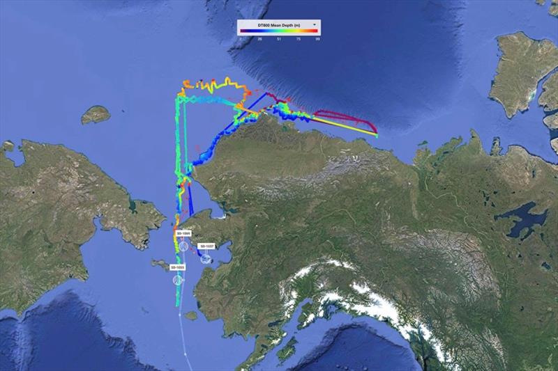 Four saildrones sailed 8,000 nautical miles round trip from San Francisco to the Canadian border to collect bathymetry data off Alaska's North Slope photo copyright Saildrone taken at 