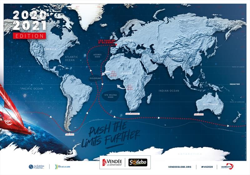 Vendee Globe Tracking Map Vendée Globe: Ice Exclusion Zone Set