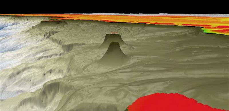 Broad mapping profile of new 500 m detached reef photo copyright Schmidt Ocean Institute taken at 