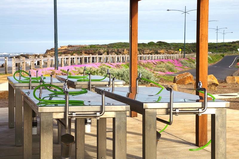 Warrnambool fish cleaning tables photo copyright Amelia J Crafter taken at 