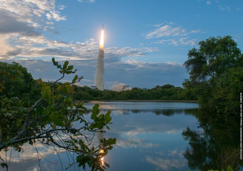 Guiana space centre photo copyright CNES ESA Ariane space Optique Vidéo CSGS Martin, 2018 taken at 