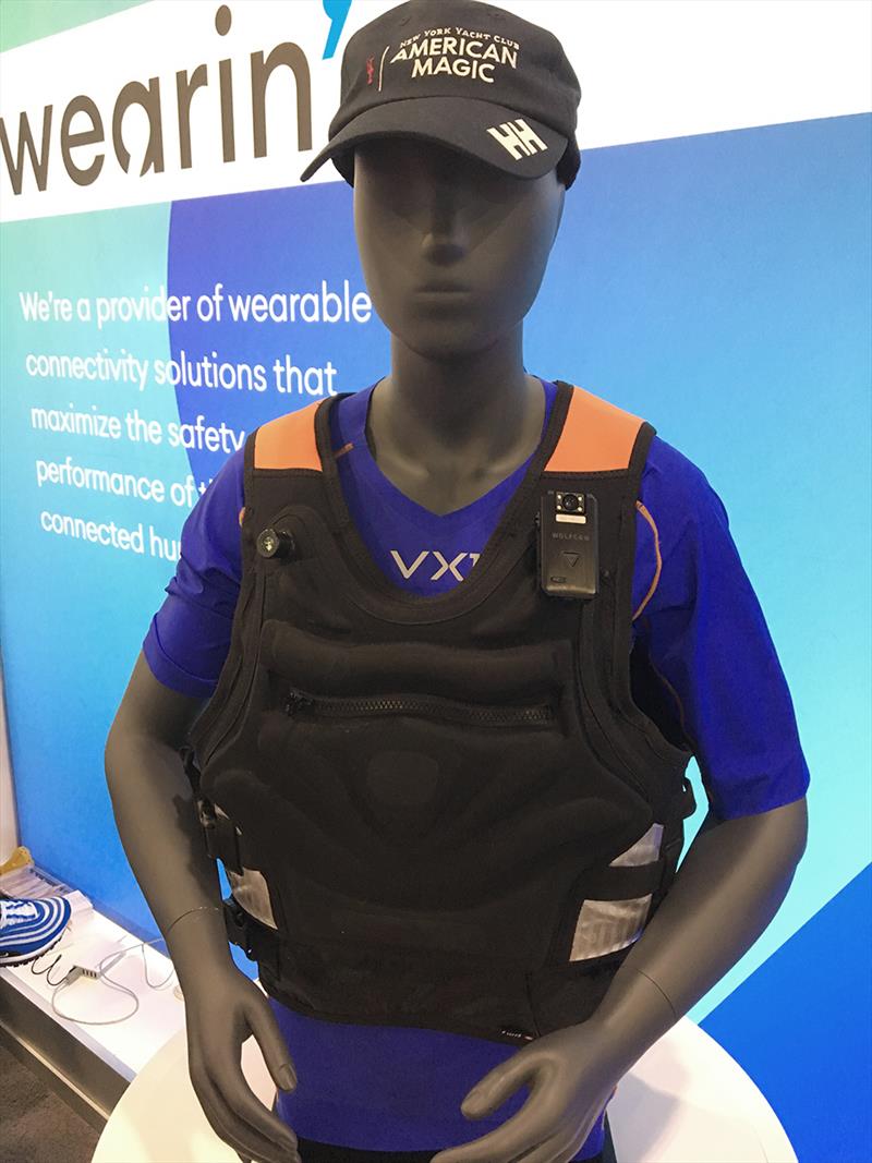 This life-vest-wearing mannequin was on display at CES 2020, sporting AC75 buoyancy aid fitted with HD Camera with 1080P 30FP/S and Fischer LP360™ connectors photo copyright Stuart Doe/Fischer Connectors taken at 