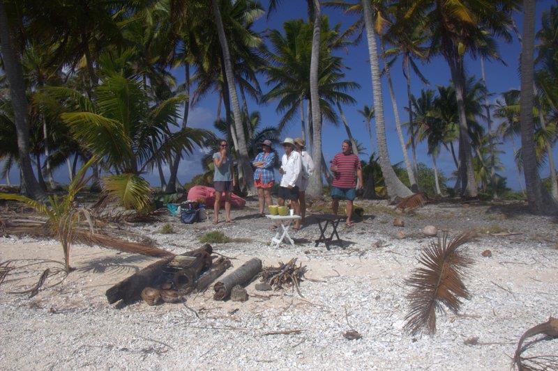 Remote atoll, self-isolating together - photo © Andy & Sue Warman