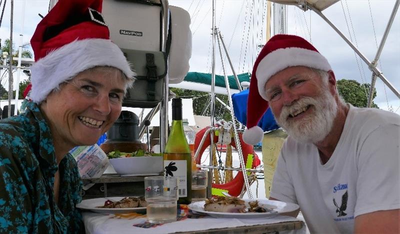Lisa Benckhuysen with her husband, Henk, on Express 37, Harlequin photo copyright Lisa Benckhuysen taken at 