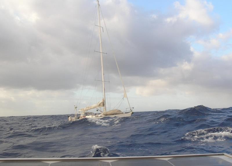 First Light after rudder loss - photo © Hugh & Heather Bacon