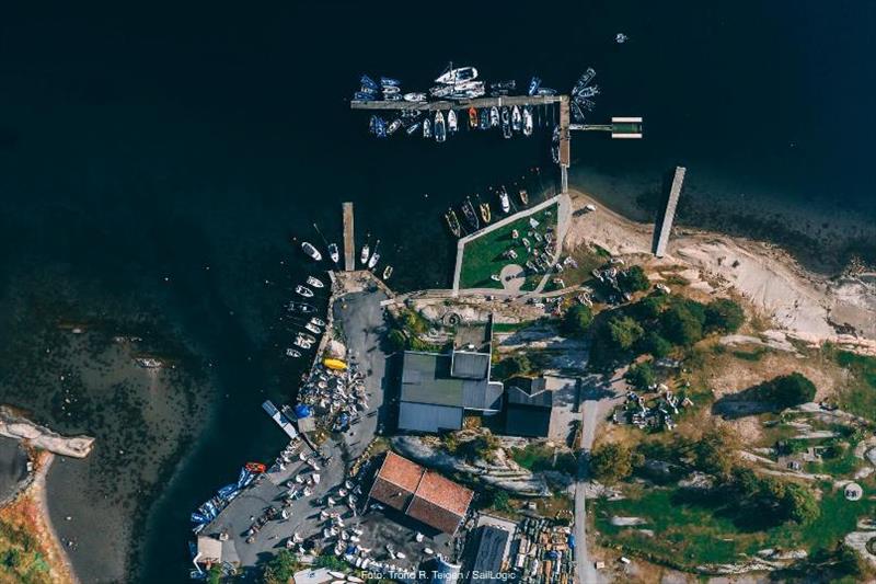 Aerial of the main club location photo copyright Marc Ablett taken at Sandefjord Seilforening