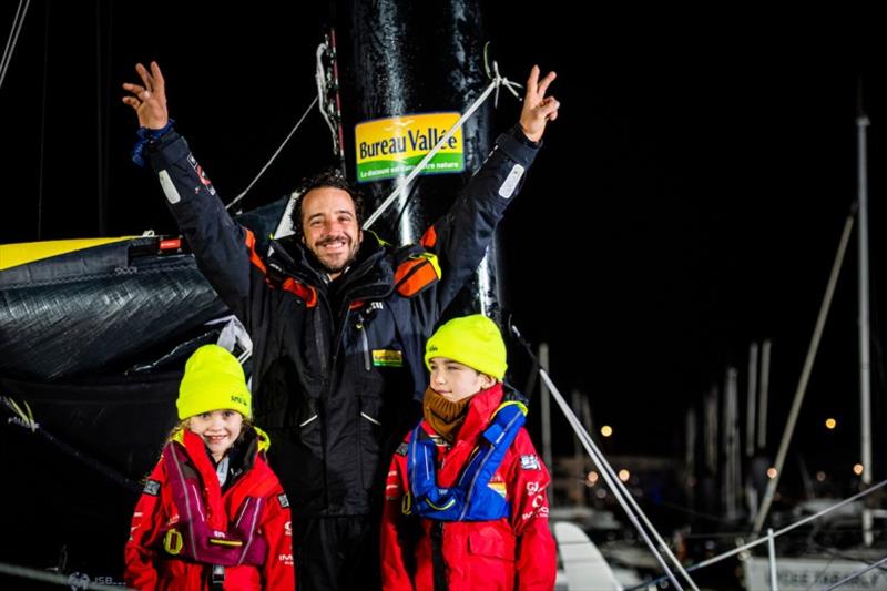 Bureau Vallee 2, skipper Louis Burton (FRA), is pictured during finish of the Vendee Globe sailing race, on January 28, 2021 photo copyright Bernard Le Bars taken at 