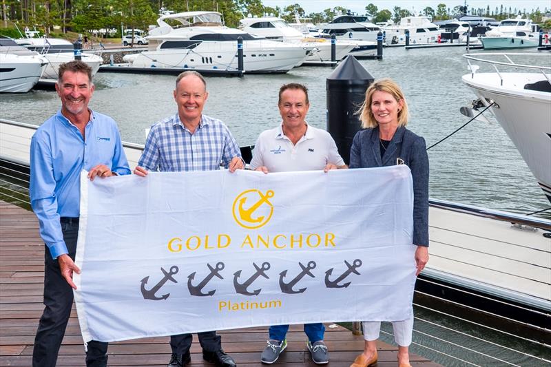 L to R: John Hogan, Director, MIA, Greg Shaw, CEO Mulpha International, Steve Sammes, General Manager Sanctuary Cove Marina, Suzanne Davies, CEO MIA - photo © Marina Industries Association