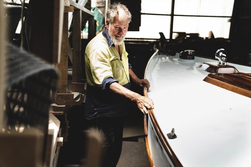 Jay Lawry of Wilson's Boat Yard, Abels Bay photo copyright Australian Wooden Boat Festival taken at 