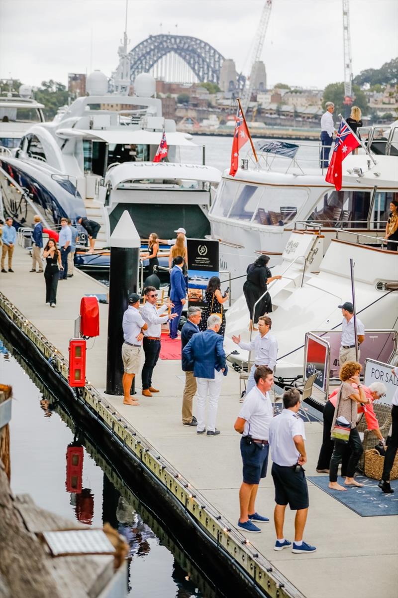 Vessels lined up for the annual Superyacht Australia Soirée at Jones Bay Marina photo copyright Salty Dingo taken at 