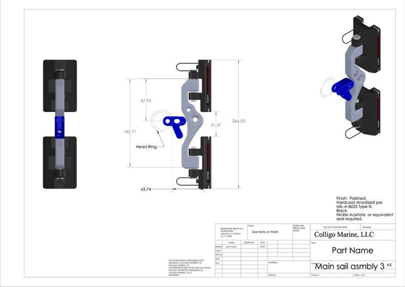 Mainsail hoisting system by Colligo Marine - photo © Colligo Marine