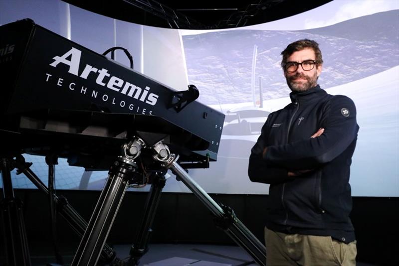 Artemis Technologies CEO Dr Iain Percy OBE unveils the world's most advanced marine simulator at the company's base in Northern Ireland photo copyright Artemis Technologies taken at 