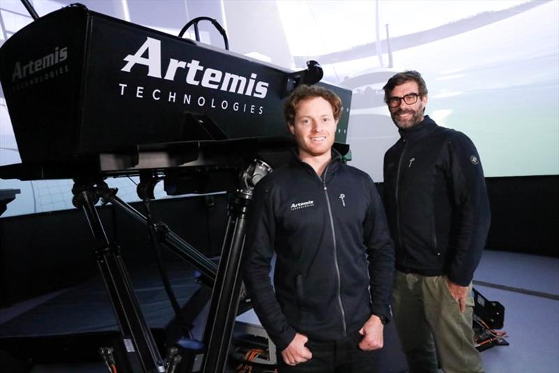Artemis Technologies has unveiled the world's most advanced marine simulator at its base in Northern Ireland. Pictured, from left, Philip Crain, Real-Time Simulation Manager and Dr Iain Percy OBE, CEO photo copyright Artemis Technologies taken at 