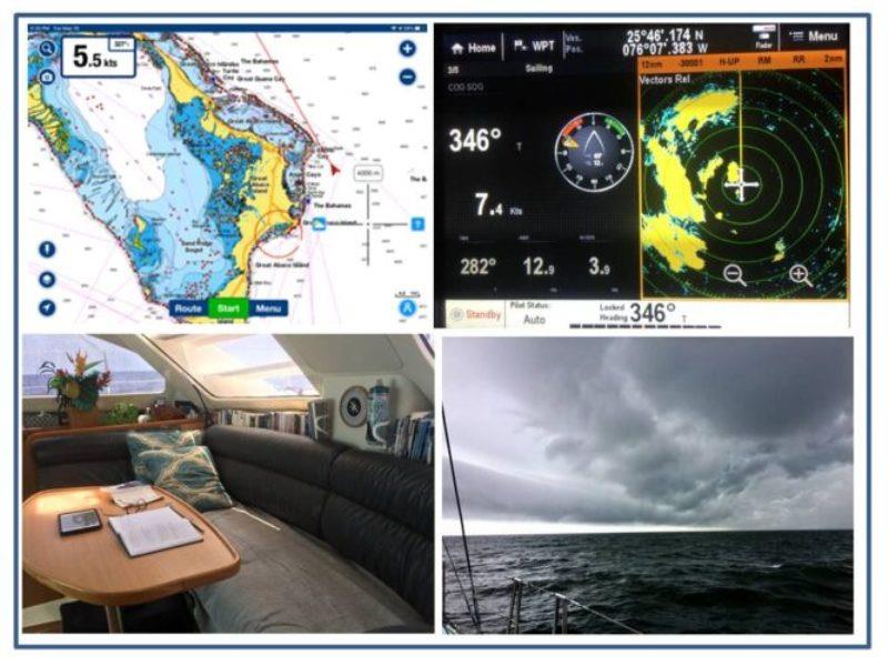 My passage took me close to the eastern edge of the Abacos, where I could get one last internet access before heading offshore for 5 days. Yellow blobs of massive squalls up to 12 NM long formed a trap from which there was no escape. - photo © Rod Morris