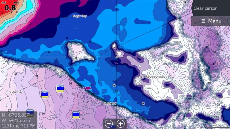 C-MAP Discover Custom Shading of Lake Winnibigoshish, Minnesota photo copyright C-MAP taken at 