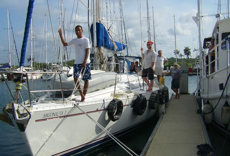 Departing Shelter Bay rigged for the Panama Canal - photo © Hugh & Heather Bacon