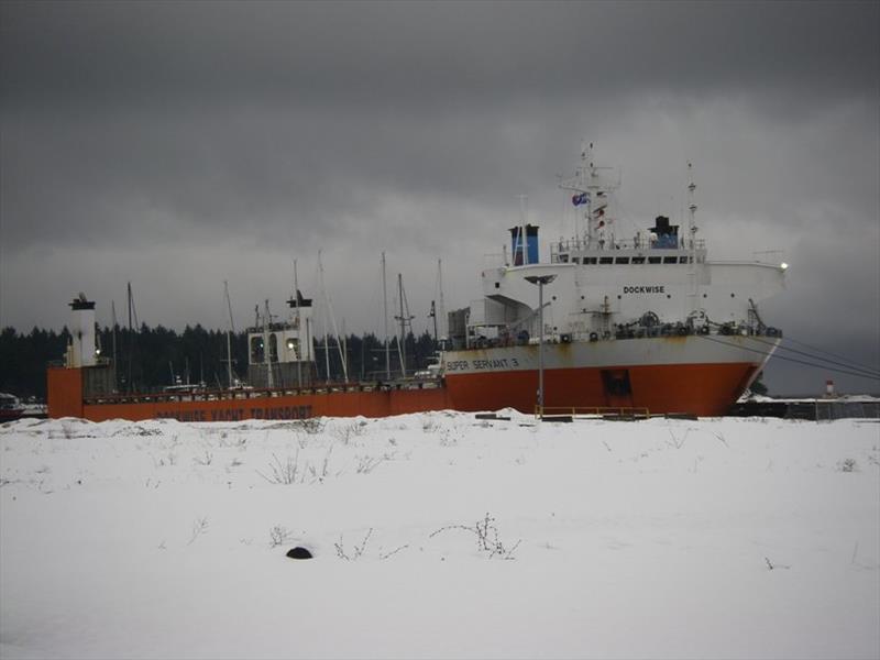 Super Servant 3 docked in Nanaimo photo copyright Hugh & Heather Bacon taken at 