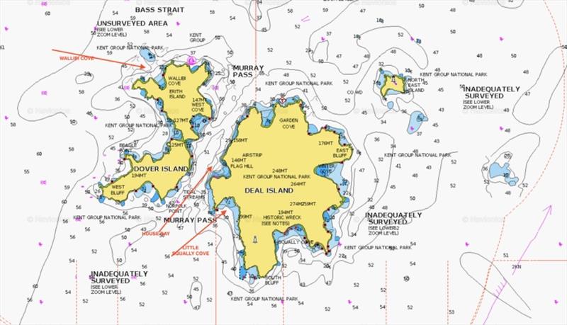 Deal Island map photo copyright Tim Phillips taken at 