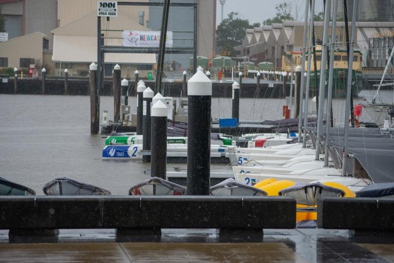 The first day of the SCL Asia Pacific Northern Qualifier was delayed due to gale force wind warnings photo copyright Harry Fisher taken at Newcastle Cruising Yacht Club