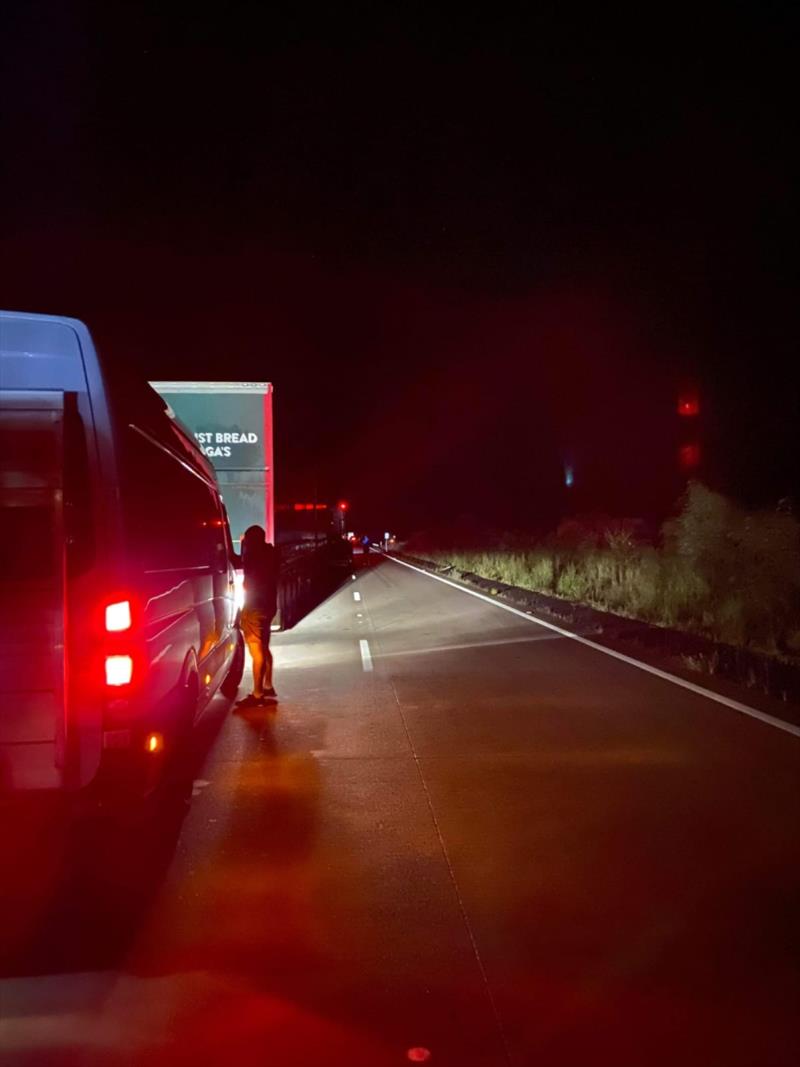 The Royal Queensland Yacht Squadron team got stuck in traffic on the way to the event after severe flooding closed much of the major roads on the Mid North Coast photo copyright Harry Fisher / RQYS taken at Newcastle Cruising Yacht Club