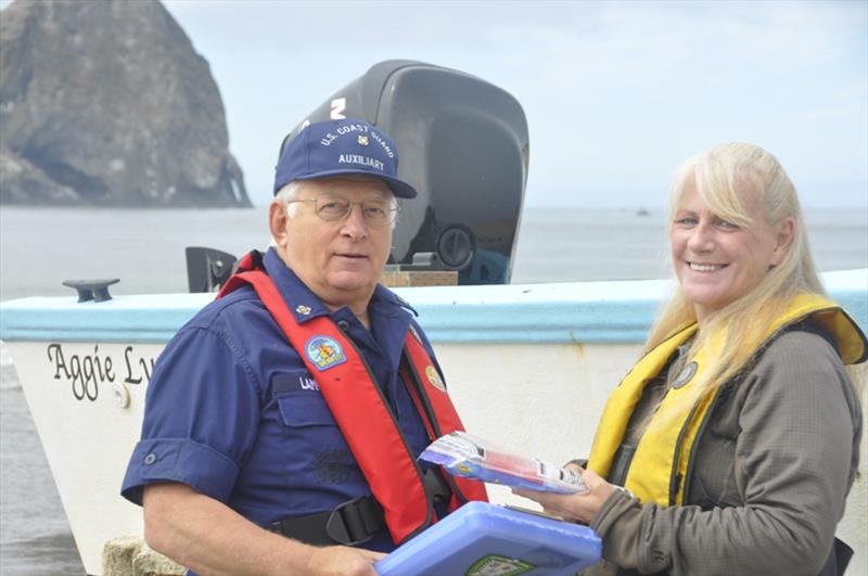 A vessel safety check can greatly increase safety aboard your boat. All in-person vessel safety checks follow COVID safety protocols photo copyright U.S. Coast Guard Auxiliary taken at 