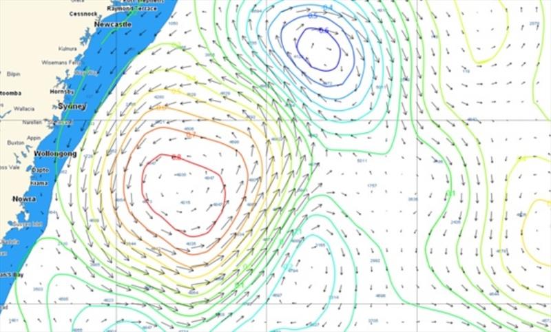 Sea surface height in the EAC (Eastern Australian Current) photo copyright Tidetech Marine Data taken at 